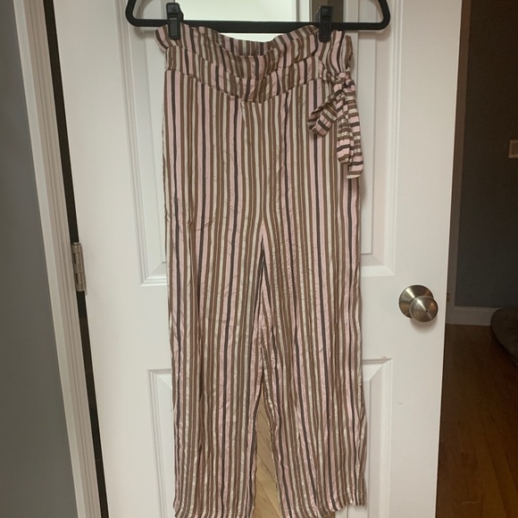 Italian Striped Pants with side tie - Picture 1 of 4